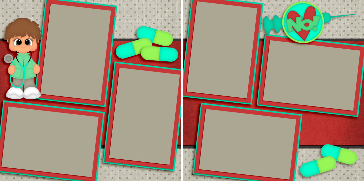 Doctor Visit - 3500 - EZscrapbooks Scrapbook Layouts Doctor-Dentist