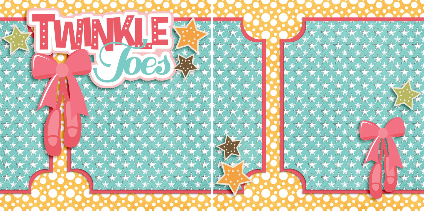 Twinkle Toes NPM - 3225 - EZscrapbooks Scrapbook Layouts Dance - Music - Cheer, Sports