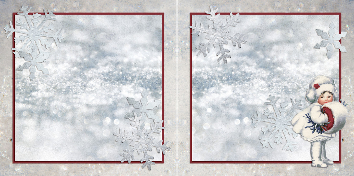 Vintage Christmas Cutie NPM - 5283 - EZscrapbooks Scrapbook Layouts Christmas, Snow, Winter