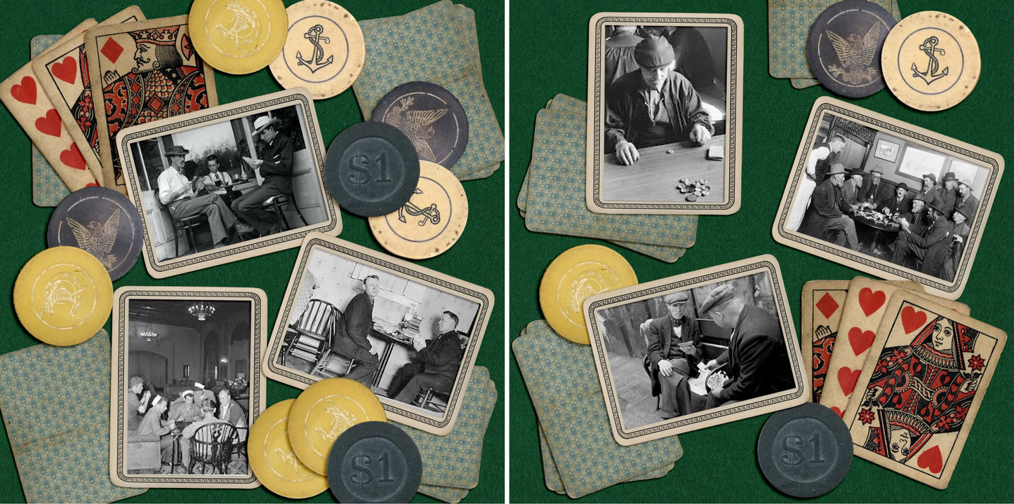 Vintage Games - 4264 - EZscrapbooks Scrapbook Layouts Father, Games - Technology, Grandfather, Heritage