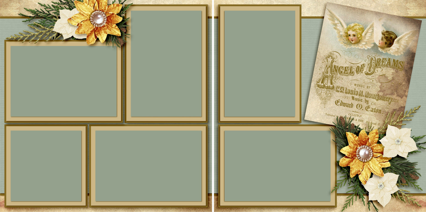 Christmas Angel - 3574 - EZscrapbooks Scrapbook Layouts Christmas