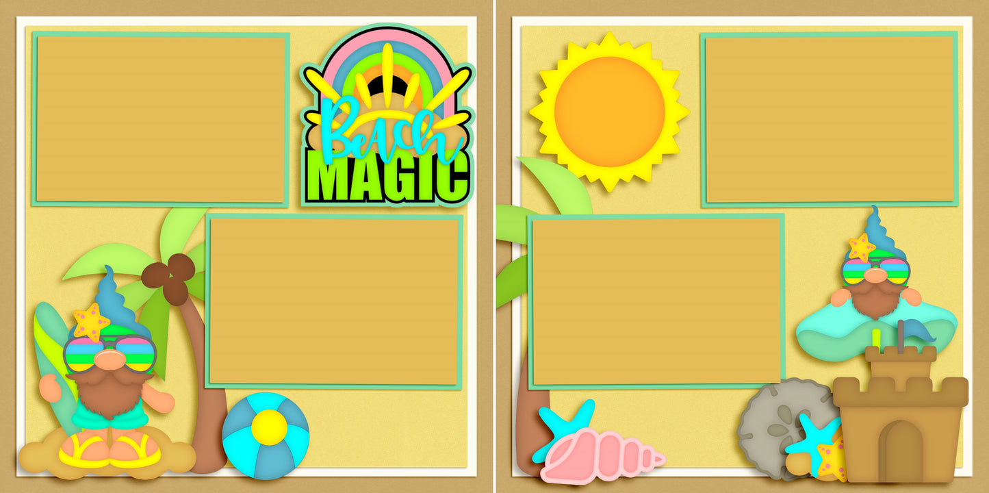 Beach Magic - 5392 - EZscrapbooks Scrapbook Layouts Beach