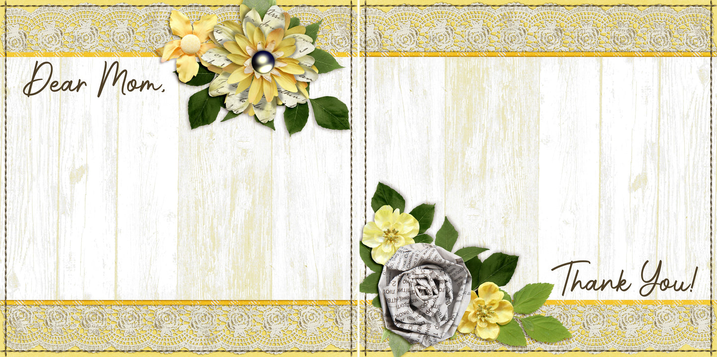 Dear Mom NPM - 5535 - EZscrapbooks Scrapbook Layouts Family, mom