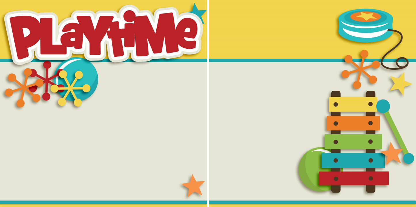 Playtime NPM - 2573 - EZscrapbooks Scrapbook Layouts Baby - Toddler