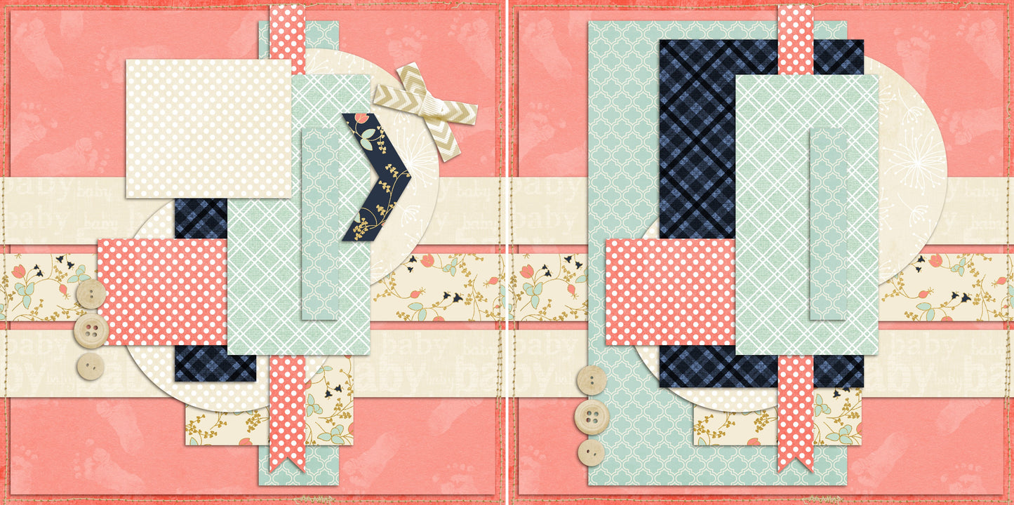 Little Things Girl NPM - 5117 - EZscrapbooks Scrapbook Layouts Baby, Girls, Other