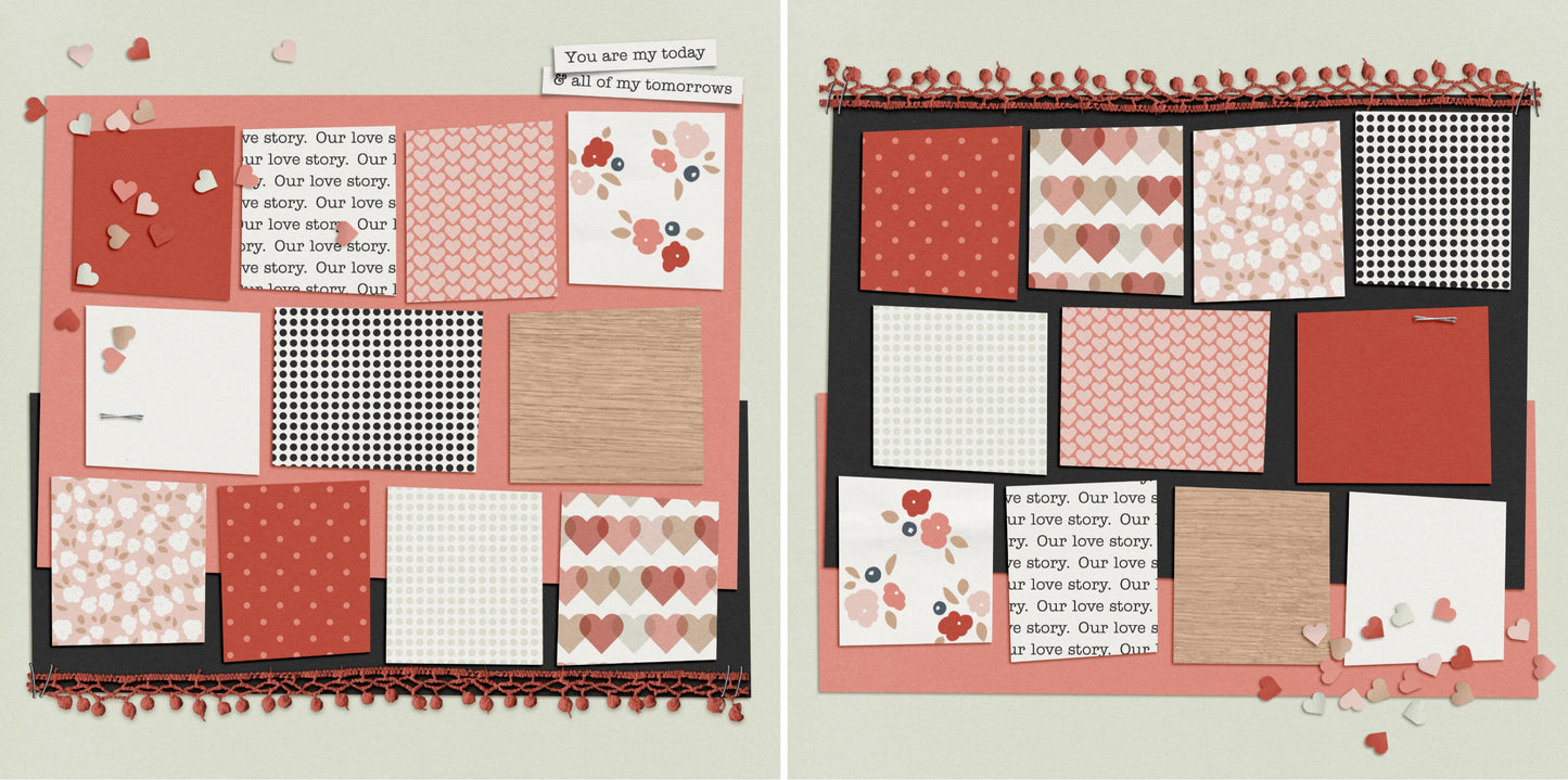 Today & Tomorrows NPM - 4687 - EZscrapbooks Scrapbook Layouts Love - Valentine, Other