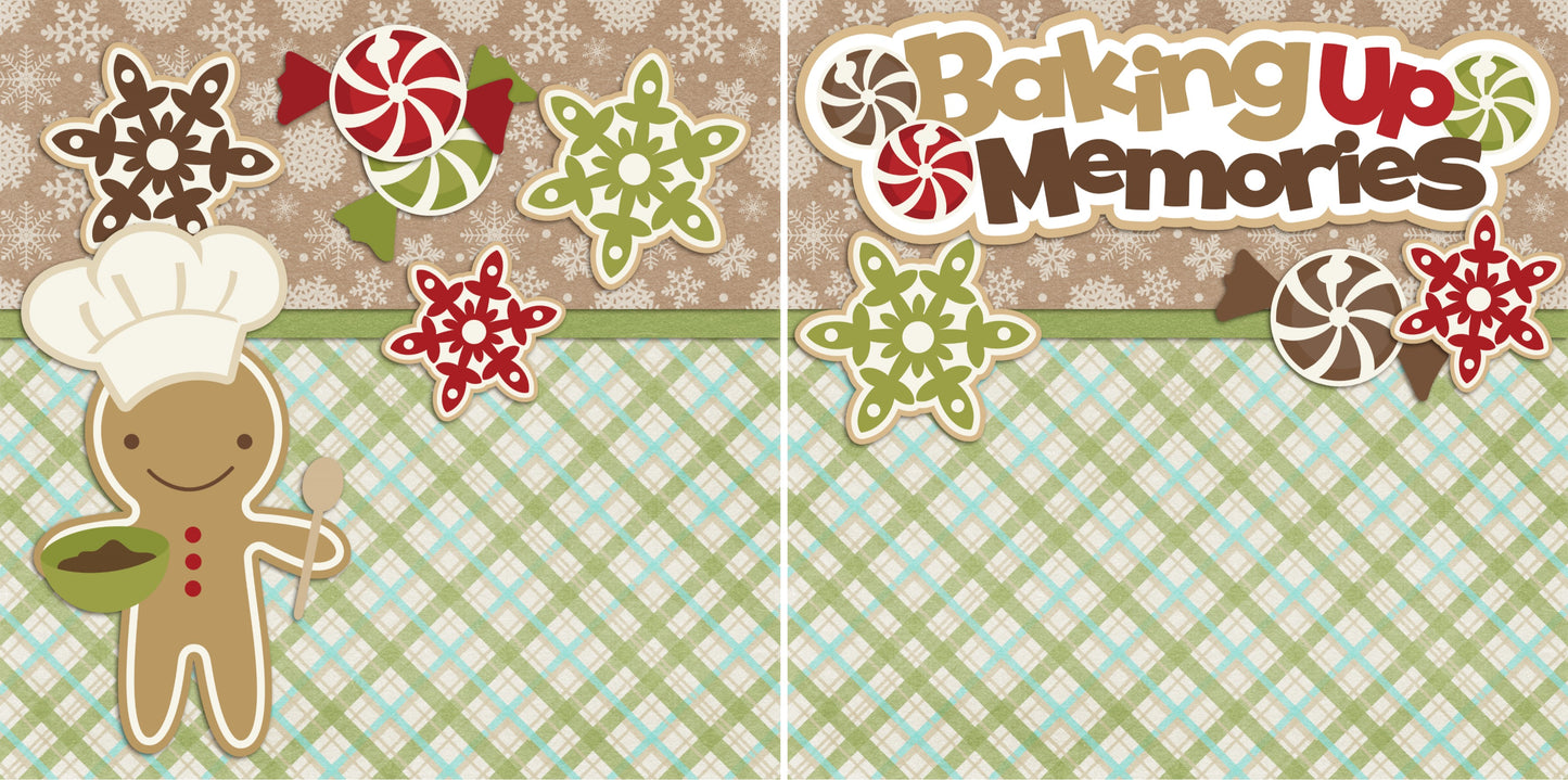 Baking up Memories NPM - 2291 - EZscrapbooks Scrapbook Layouts Christmas