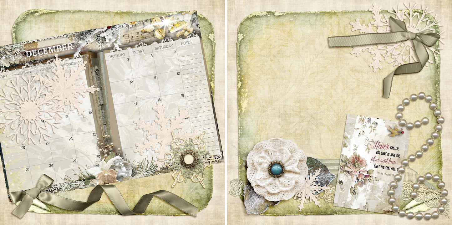 December NPM - 4845 - EZscrapbooks Scrapbook Layouts Months of the Year