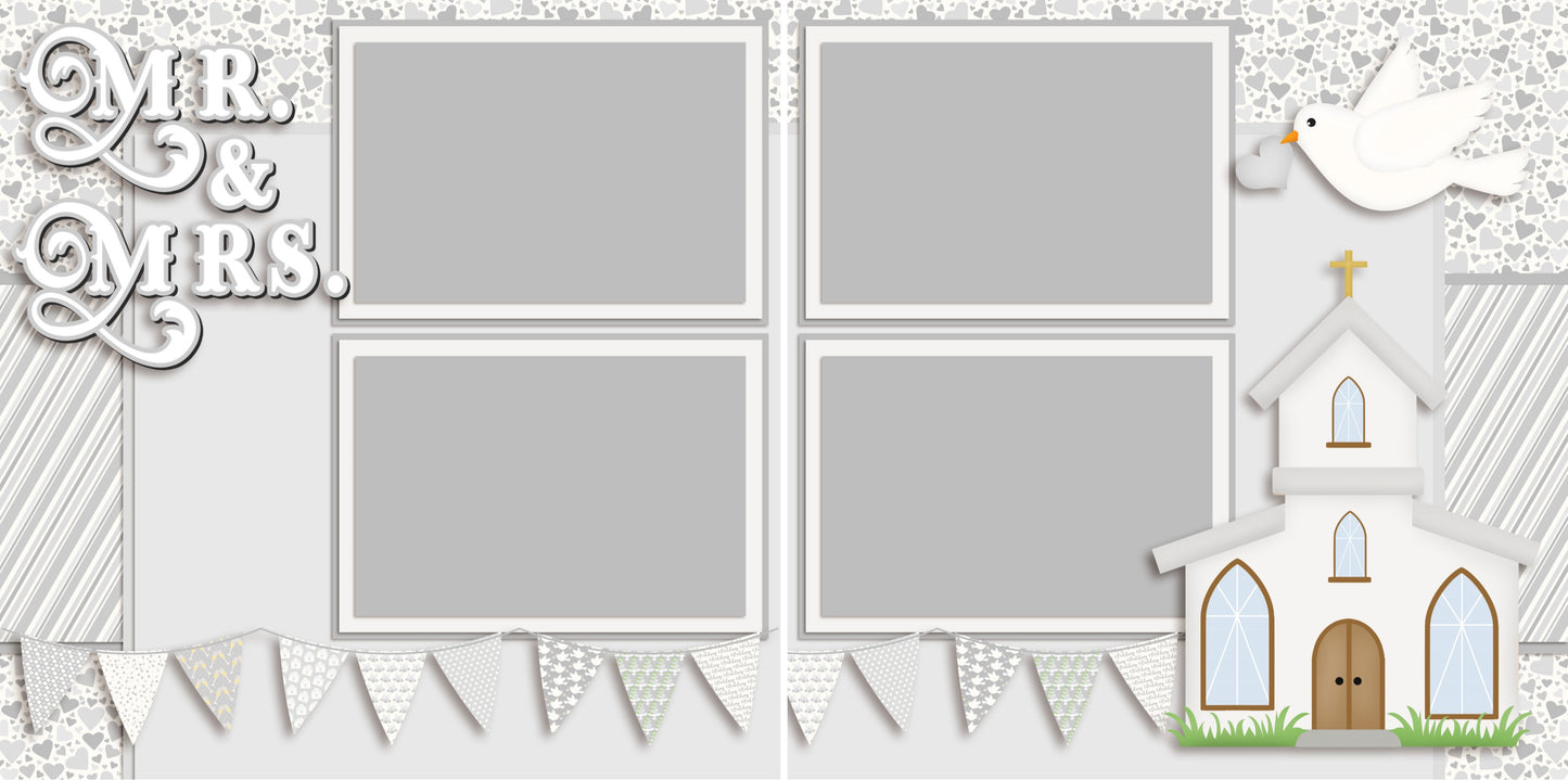 Mr & Mrs - 3786 - EZscrapbooks Scrapbook Layouts Wedding
