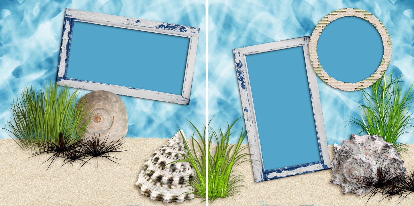 Bottom of the Ocean - 4354 - EZscrapbooks Scrapbook Layouts Beach - Tropical