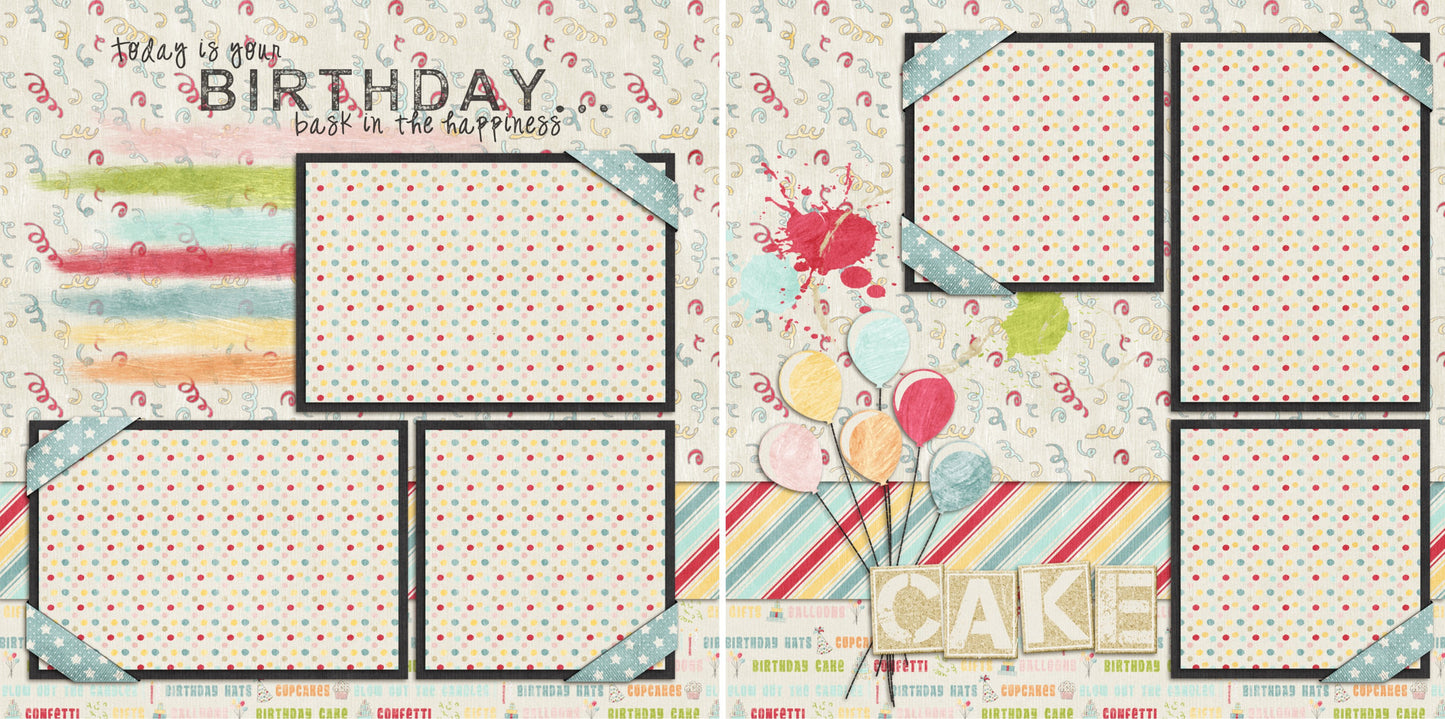 Birthday - 160 - EZscrapbooks Scrapbook Layouts Birthday
