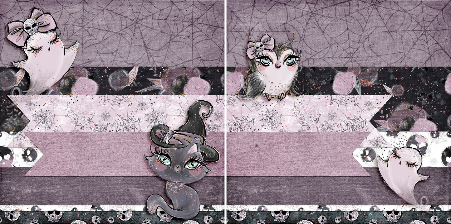 BOO-tiful Friends NPM - 4999 - EZscrapbooks Scrapbook Layouts Halloween