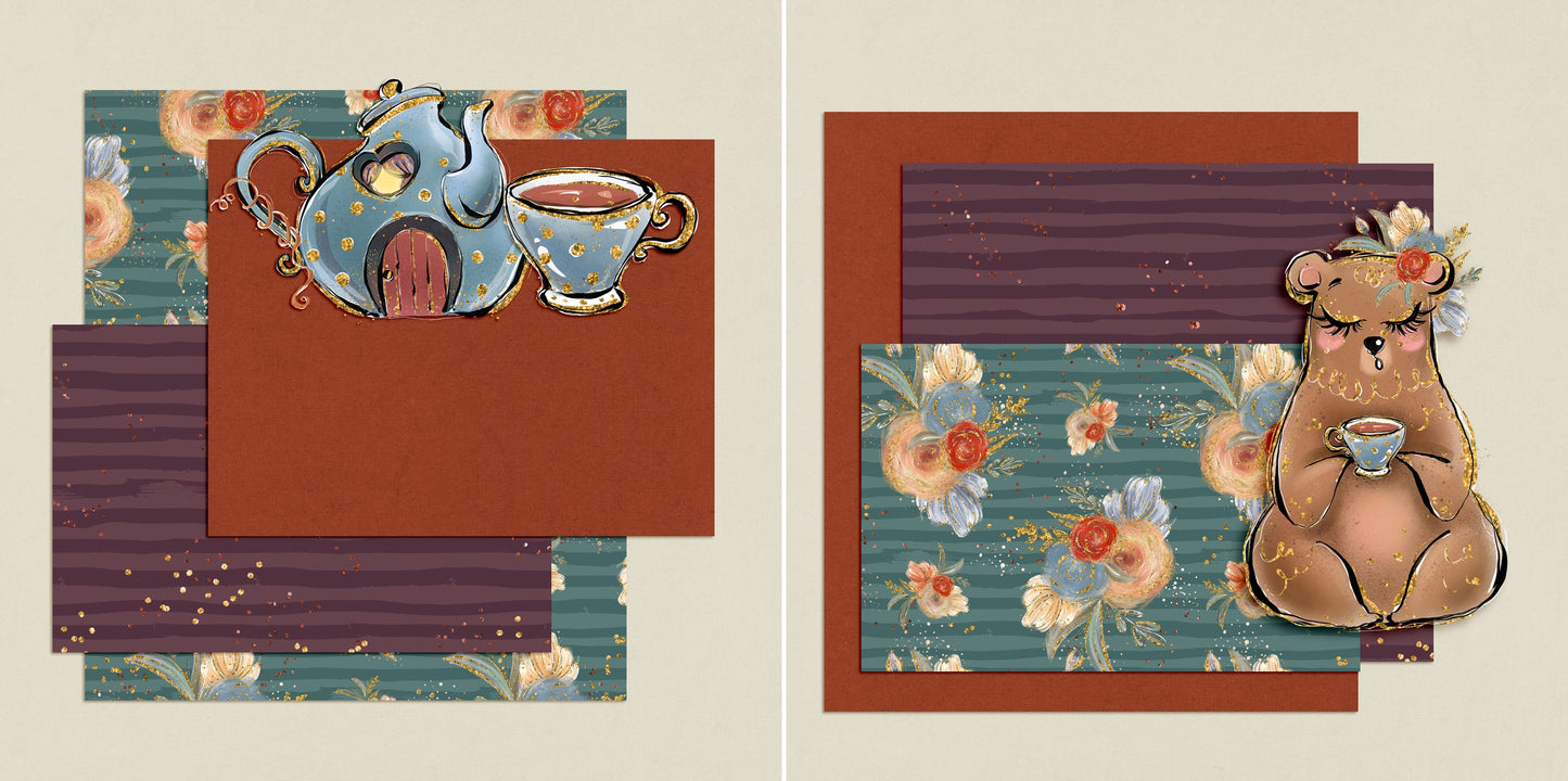 Sips of Fall NPM - 5015 - EZscrapbooks Scrapbook Layouts Fall - Autumn