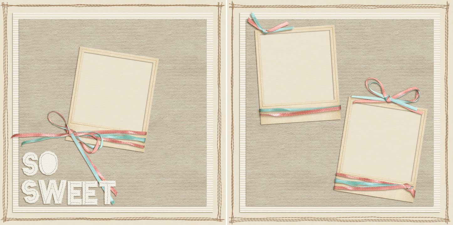 So Sweet - 5244 - EZscrapbooks Scrapbook Layouts Baby, Girls
