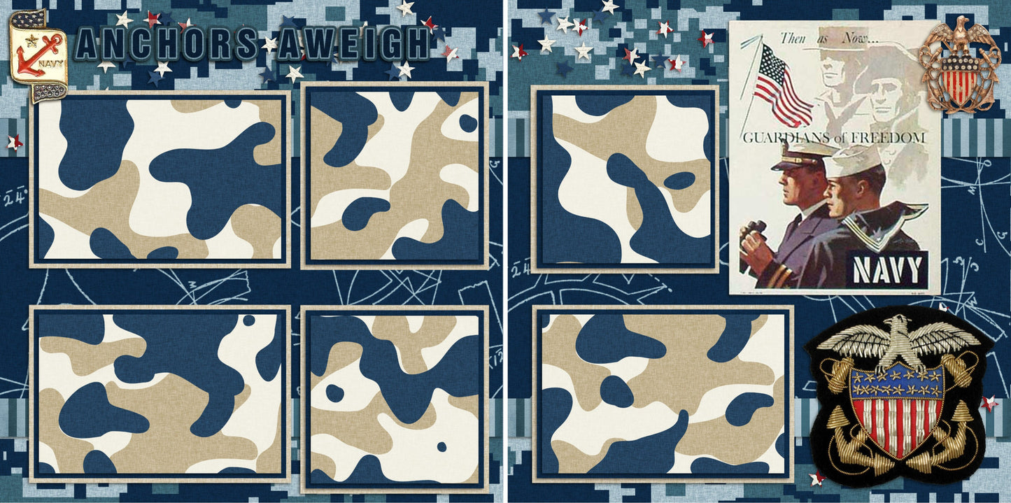 Navy 2 - 205 - EZscrapbooks Scrapbook Layouts Military