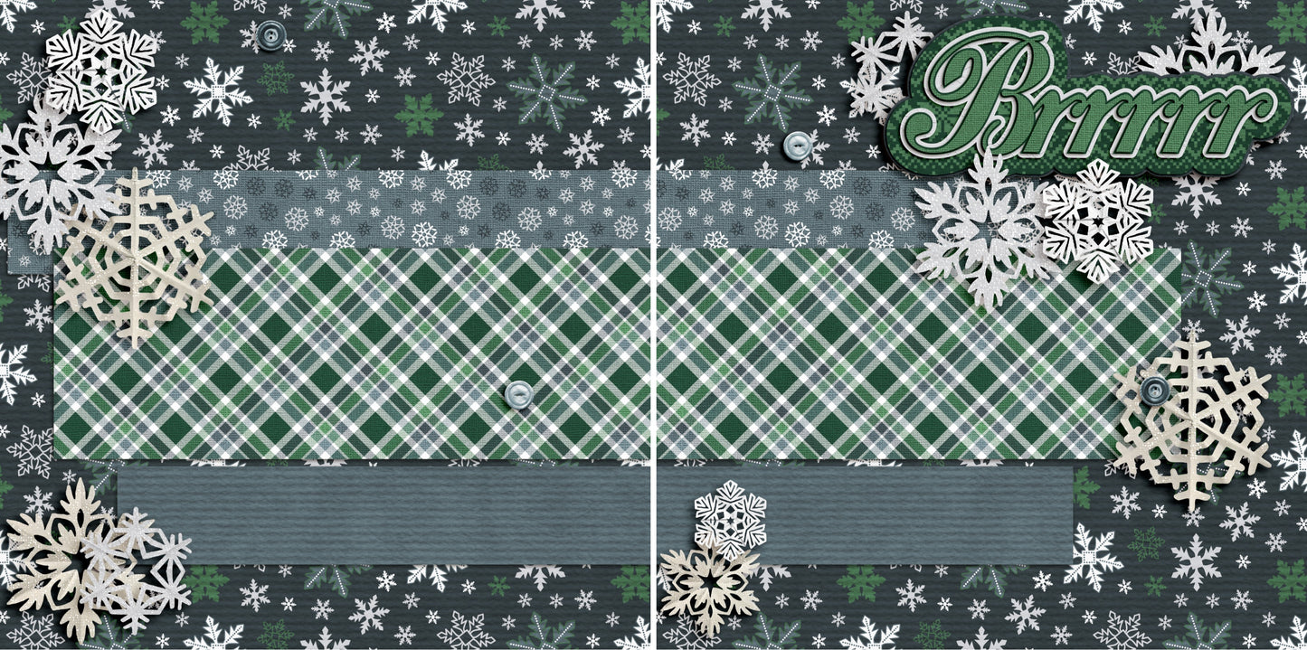 Brrrr NPM - 3555 - EZscrapbooks Scrapbook Layouts Winter