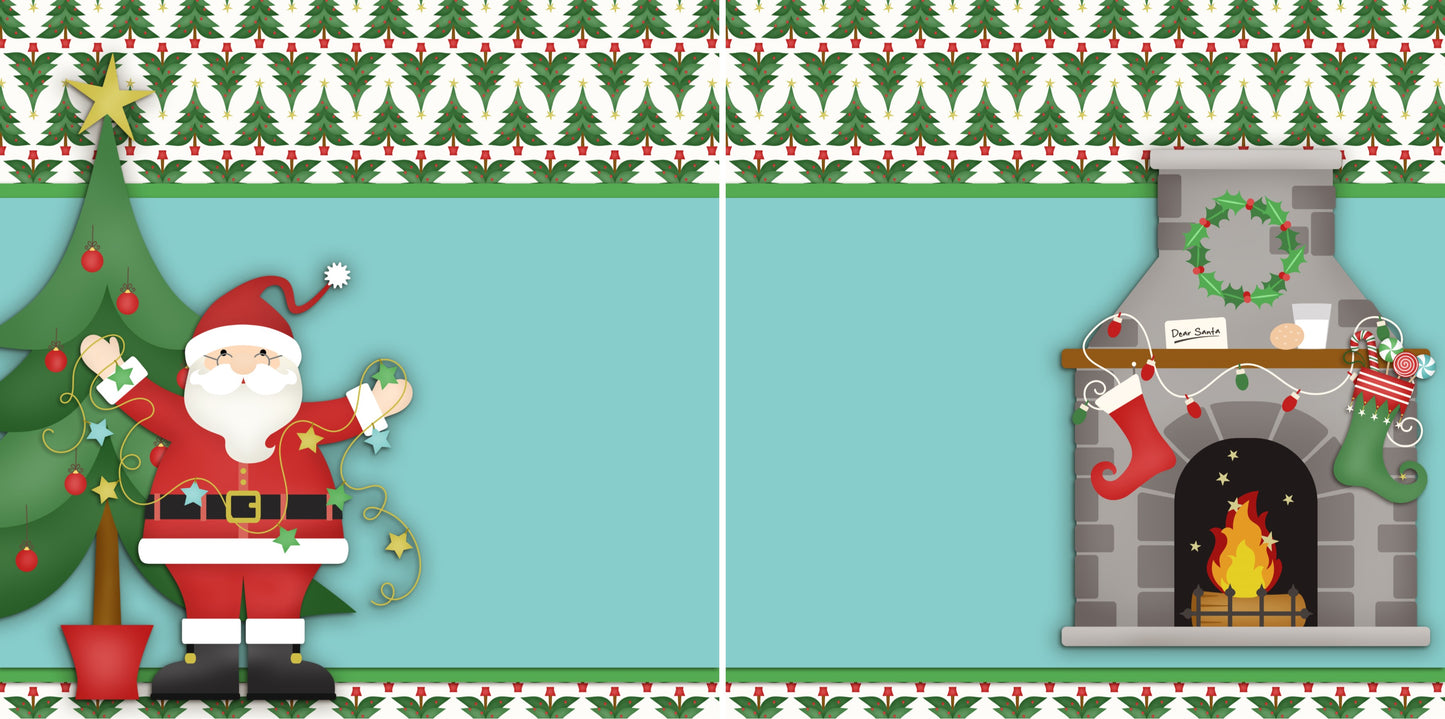 Santa's Here NPM - 2349 - EZscrapbooks Scrapbook Layouts Christmas