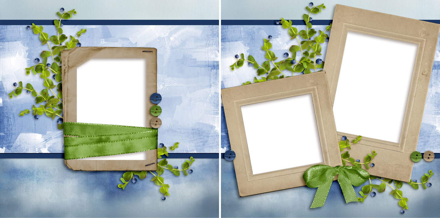 Beautiful Day - Digital Scrapbook Pages - INSTANT DOWNLOAD - EZscrapbooks Scrapbook Layouts Farm - Garden, Girls