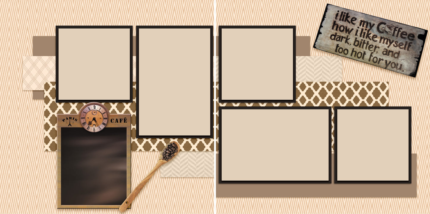 Dark Coffee - 3844 - EZscrapbooks Scrapbook Layouts coffee, Foods