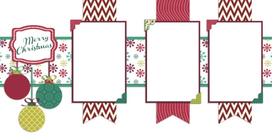 Christmas Banners - Digital Scrapbook Pages - INSTANT DOWNLOAD - EZscrapbooks Scrapbook Layouts