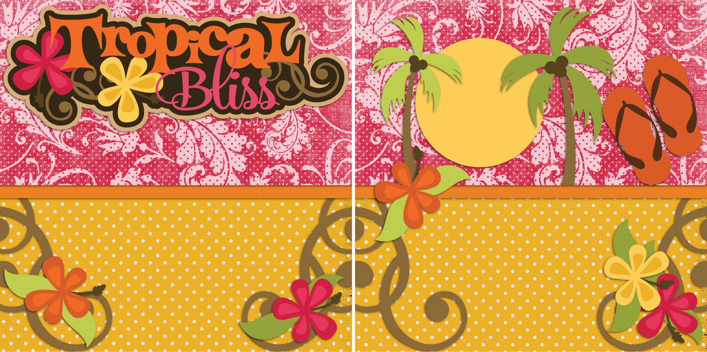 Tropical Bliss NPM - 2427 - EZscrapbooks Scrapbook Layouts Beach - Tropical, cruise