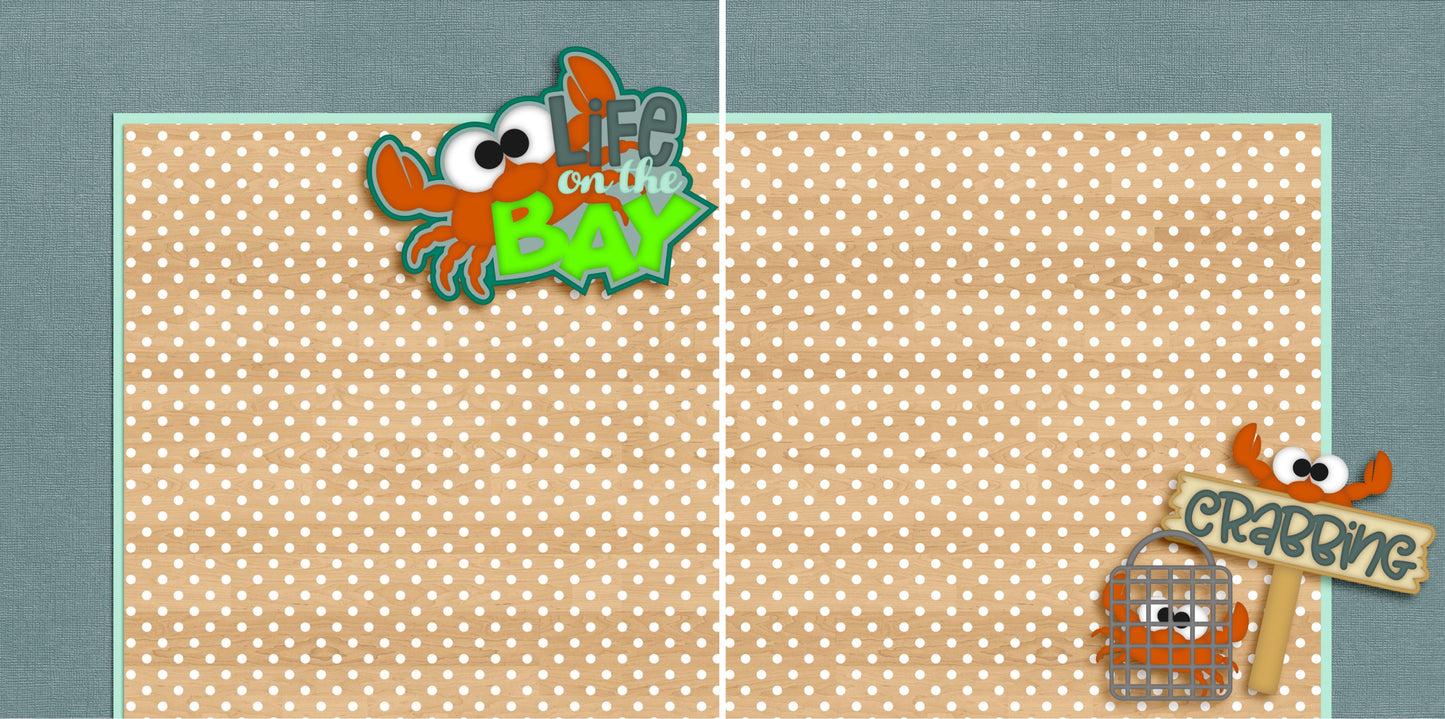 Crabbing NPM - 3753 - EZscrapbooks Scrapbook Layouts Beach - Tropical, Summer