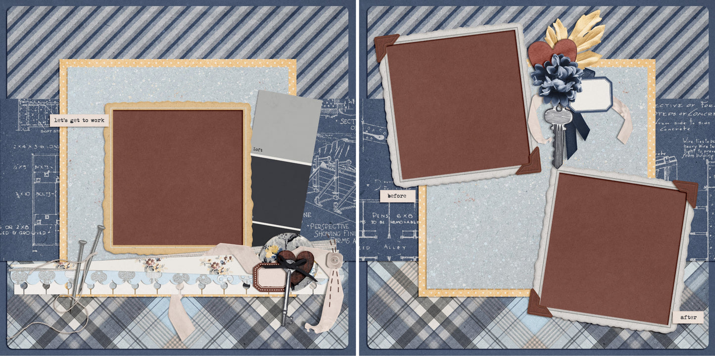 Let's Get to Work - 4688 - EZscrapbooks Scrapbook Layouts Other