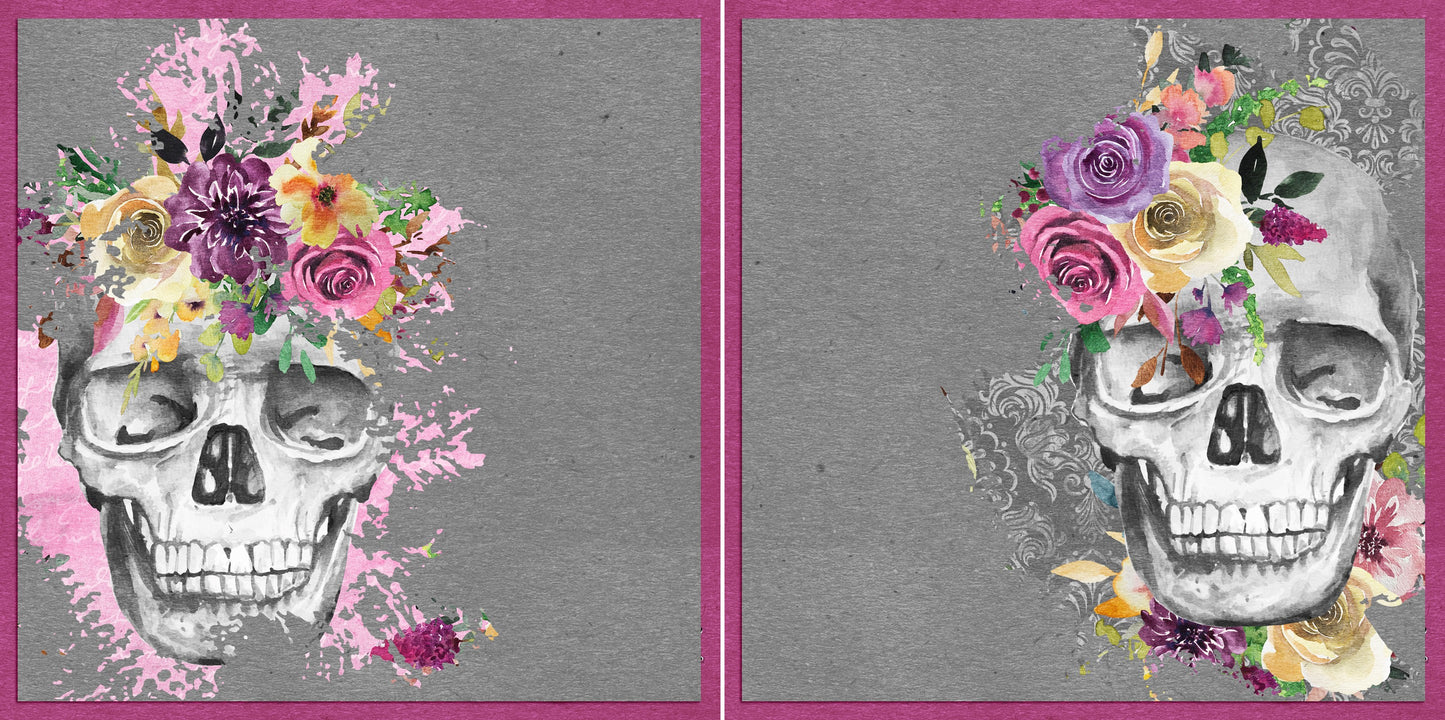 Skulls & Roses NPM - 5069 - EZscrapbooks Scrapbook Layouts Halloween