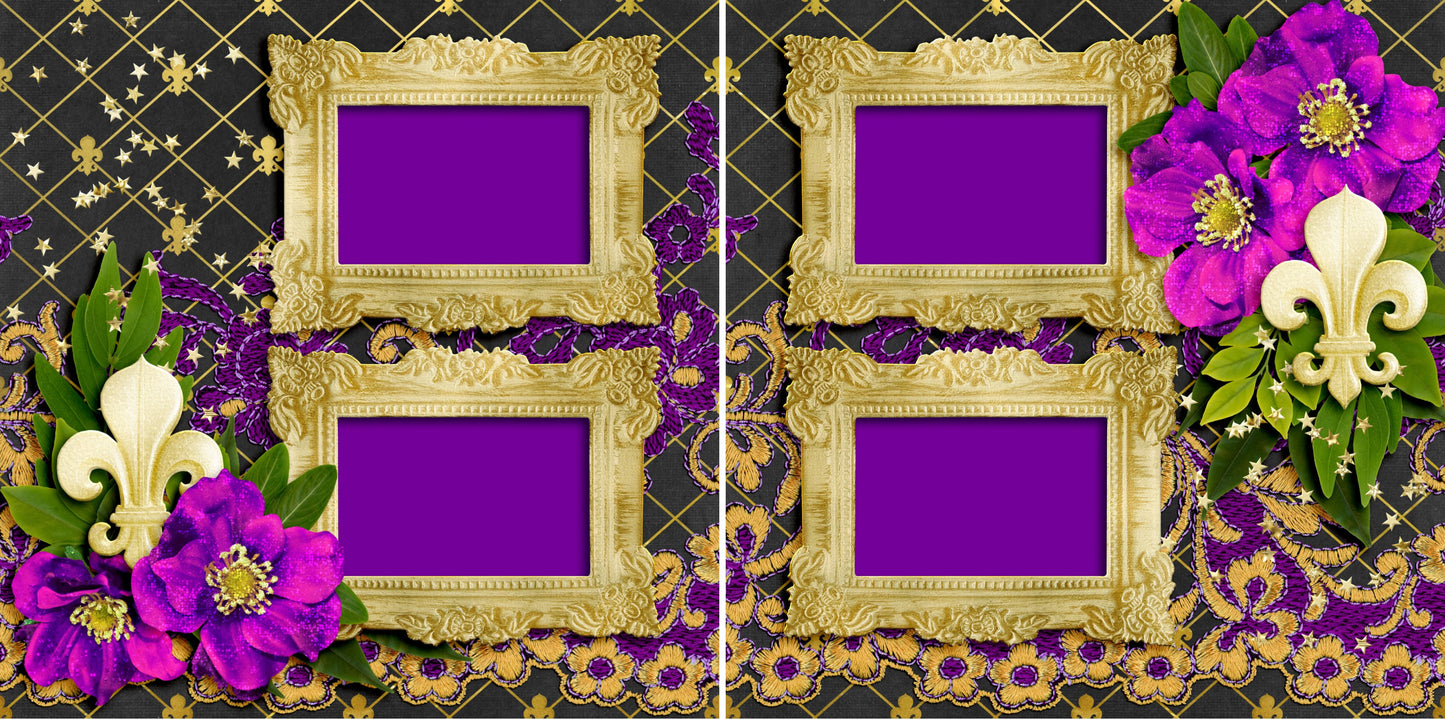 Mardi Gras Mambo - 3932 - EZscrapbooks Scrapbook Layouts New Orleans - Mardi Gras, Vacation