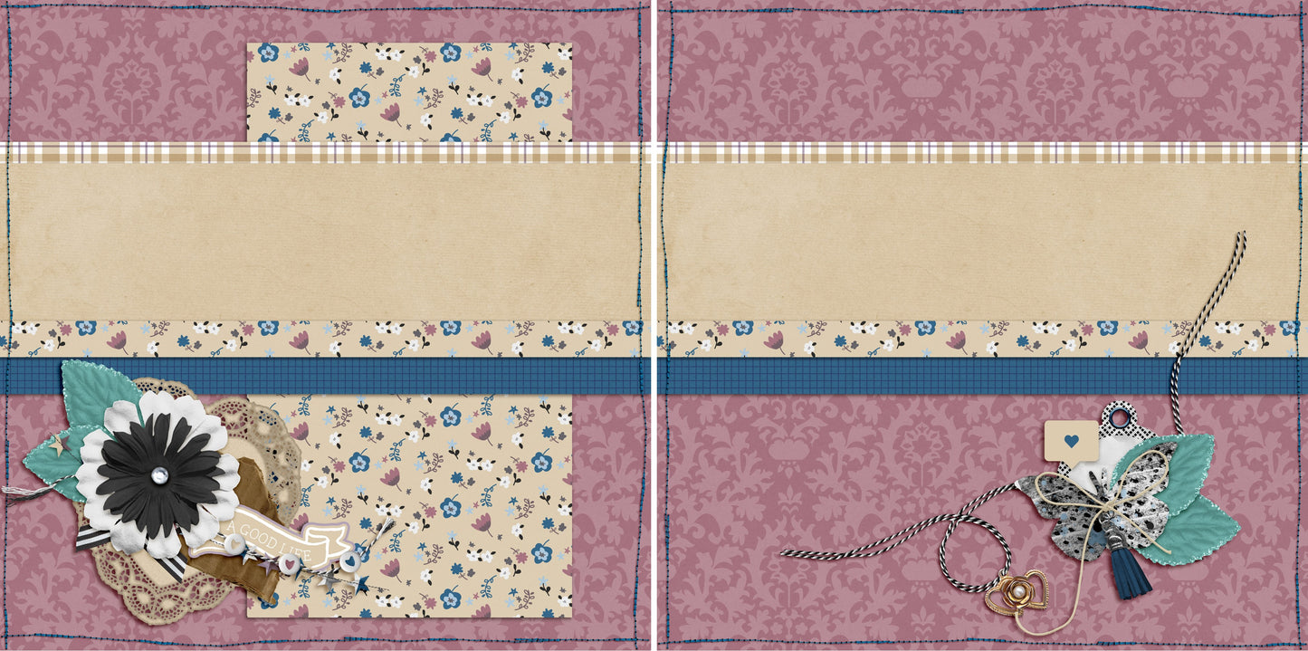 A Good Life NPM - 4793 - EZscrapbooks Scrapbook Layouts Girls, Other, Spring - Easter
