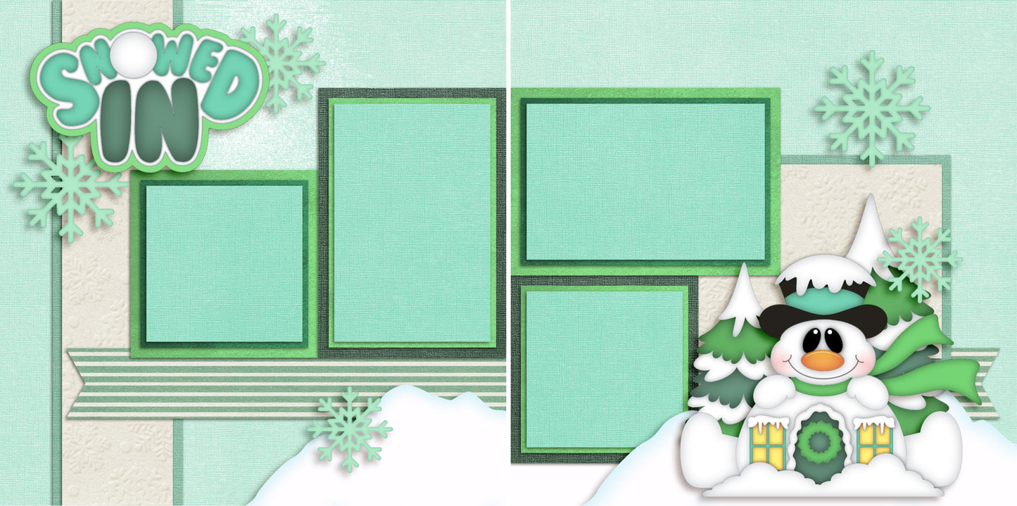 Snowed In - 3486 - EZscrapbooks Scrapbook Layouts Winter
