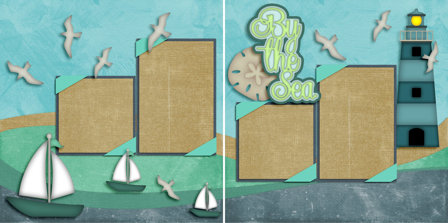 By the Sea - 2793 - EZscrapbooks Scrapbook Layouts Beach - Tropical