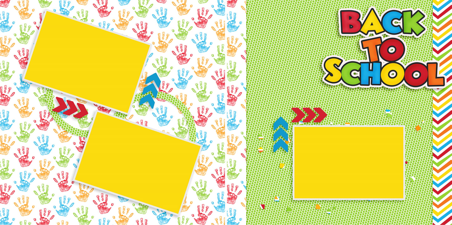 Back To School - 4910 - EZscrapbooks Scrapbook Layouts School