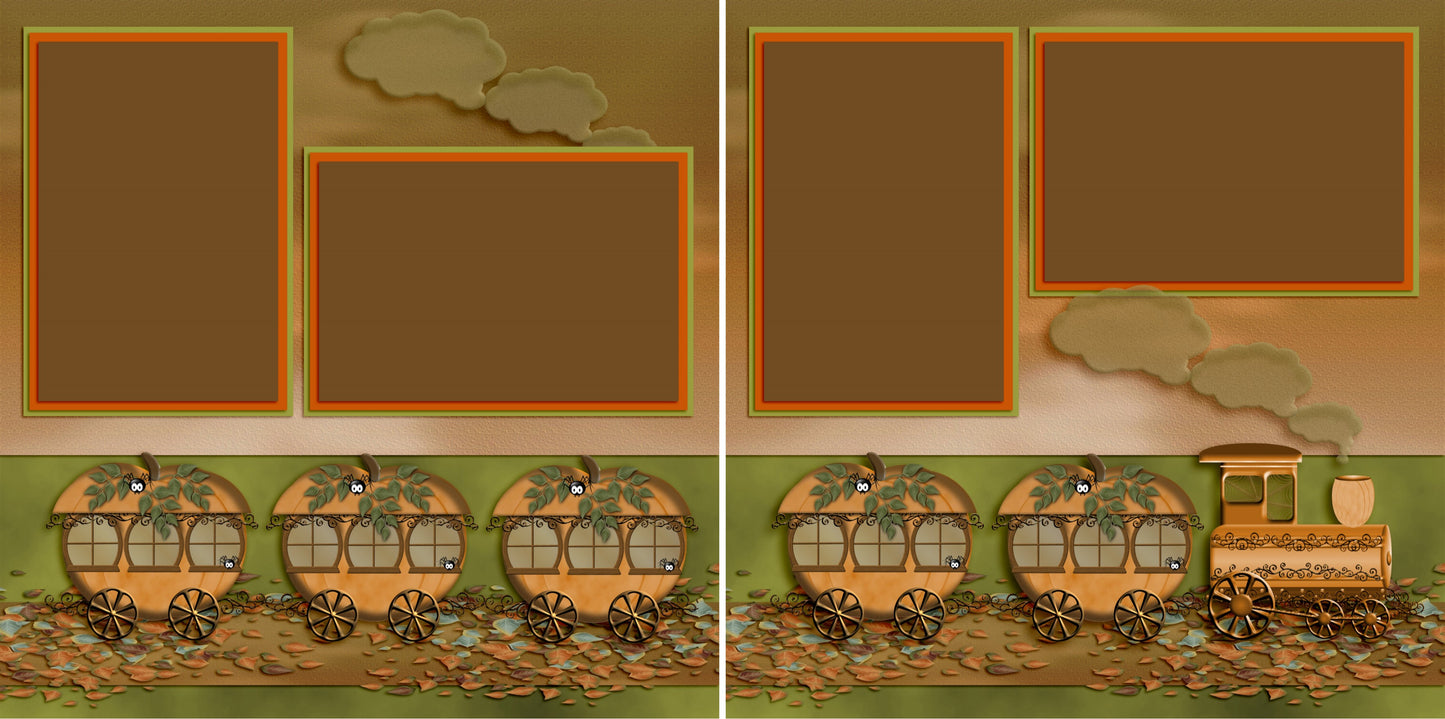 Boo Choo Choo - 2853 - EZscrapbooks Scrapbook Layouts Halloween