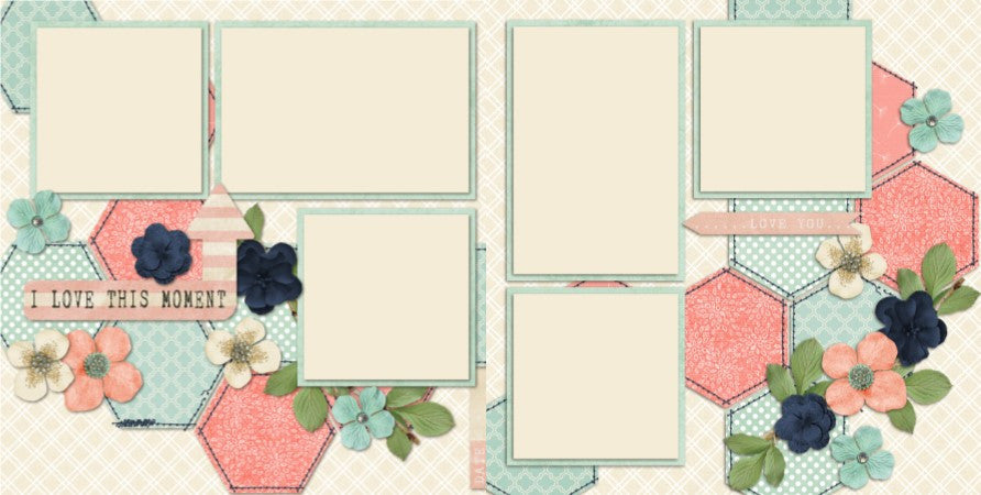 Baby Girl This Moment - 717 - EZscrapbooks Scrapbook Layouts Baby - Toddler