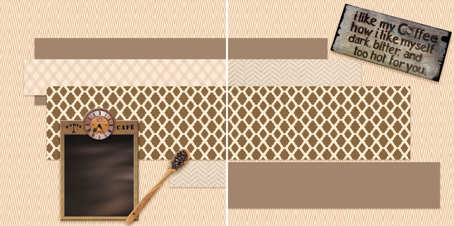 Dark Coffee NPM - 3845 - EZscrapbooks Scrapbook Layouts coffee, Foods