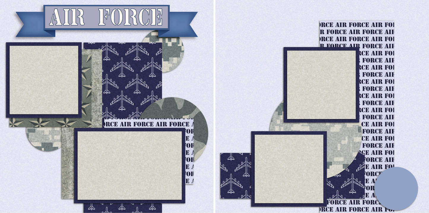 Air Force - 4894 - EZscrapbooks Scrapbook Layouts Military