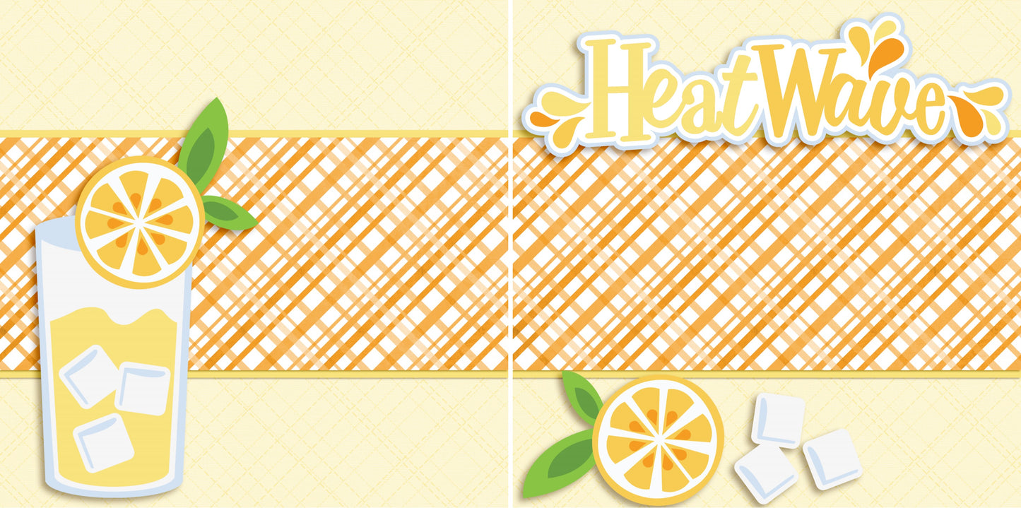 Heat Wave Lemons NPM - 3377 - EZscrapbooks Scrapbook Layouts Foods, Summer