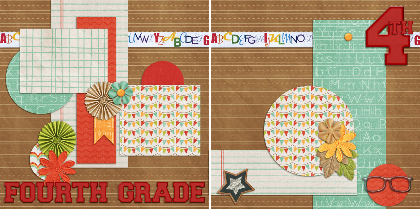 Fourth Grade NPM - 4005 - EZscrapbooks Scrapbook Layouts School