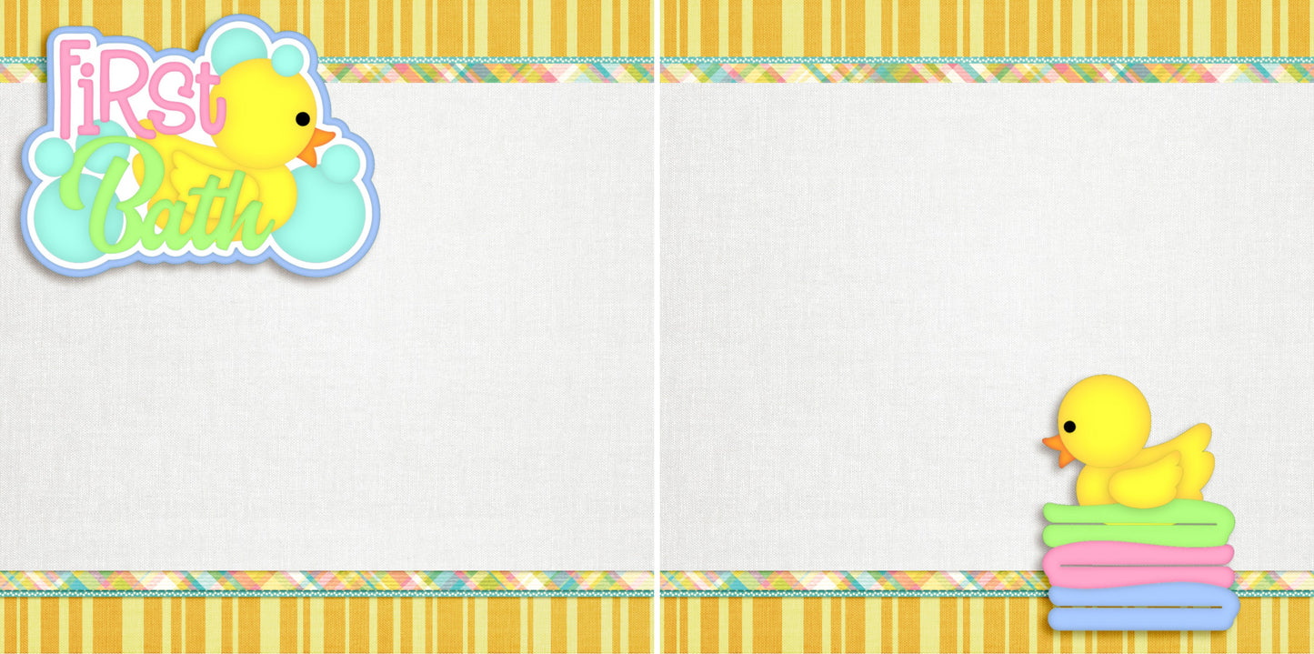 First Bath NPM - 4179 - EZscrapbooks Scrapbook Layouts Baby - Toddler