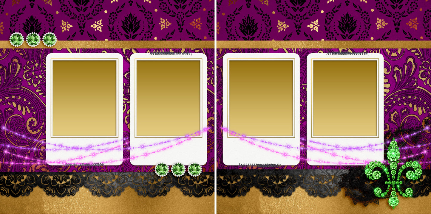 Mardi Gras Madness - 3338 - EZscrapbooks Scrapbook Layouts New Orleans - Mardi Gras, Vacation