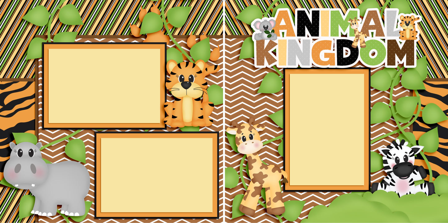 Animal Kingdom - 3774 - EZscrapbooks Scrapbook Layouts Animals, Disney