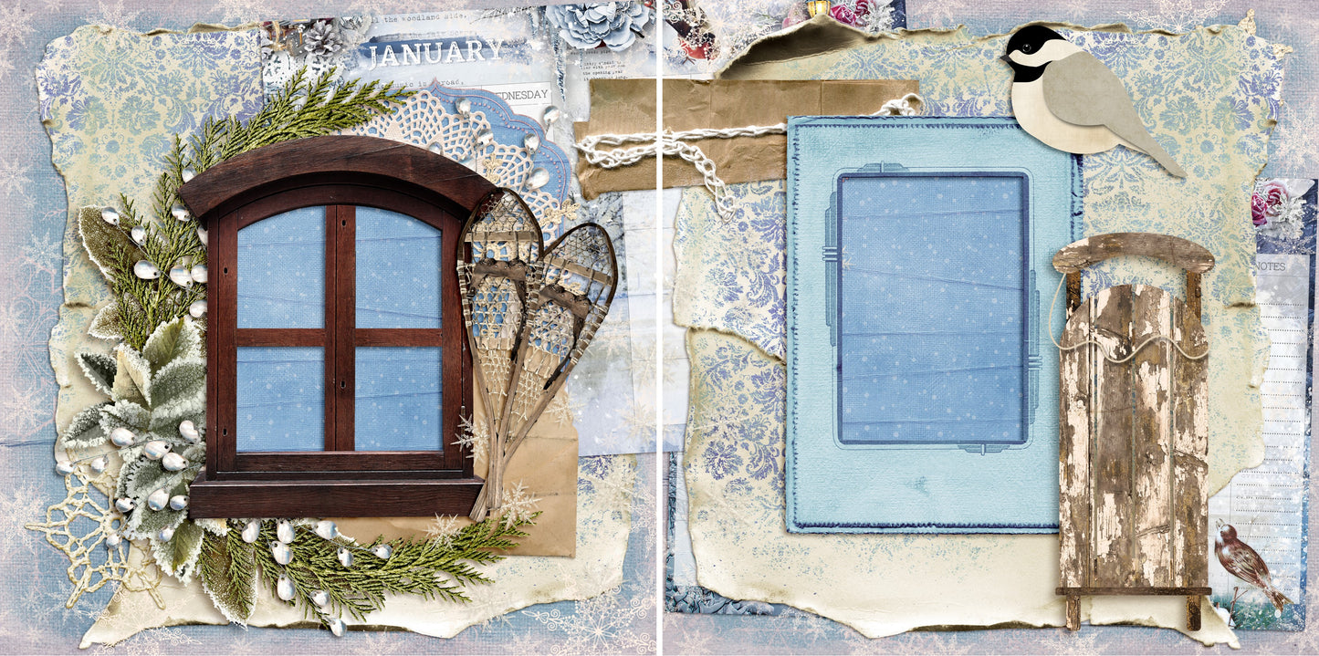 January - 4822 - EZscrapbooks Scrapbook Layouts Months of the Year