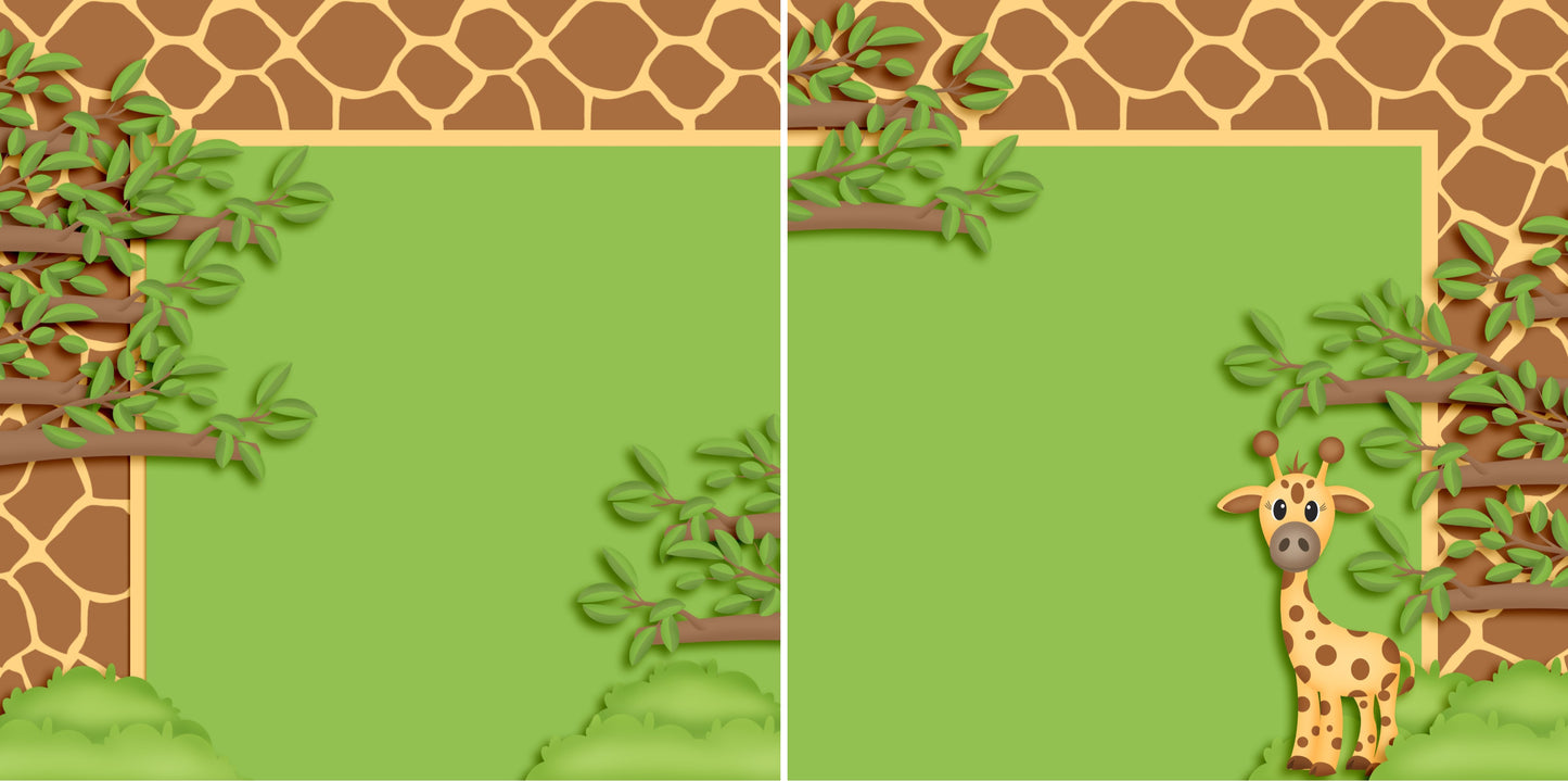 Baby Giraffe NPM - 3805 - EZscrapbooks Scrapbook Layouts Animals, Disney