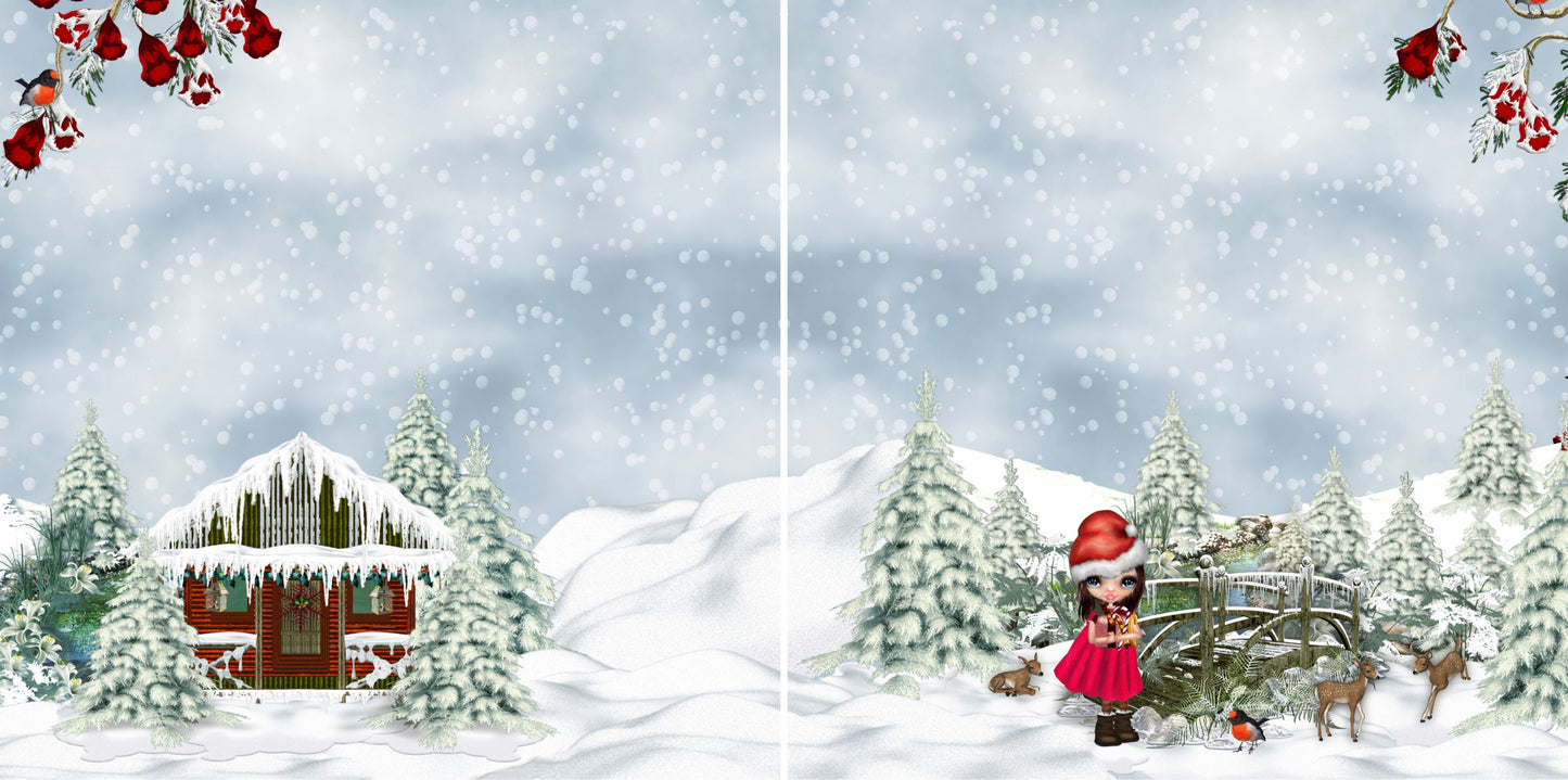 Christmas Cutie NPM - 2838 - EZscrapbooks Scrapbook Layouts Baby - Toddler, Christmas, Girls, Littles, Winter