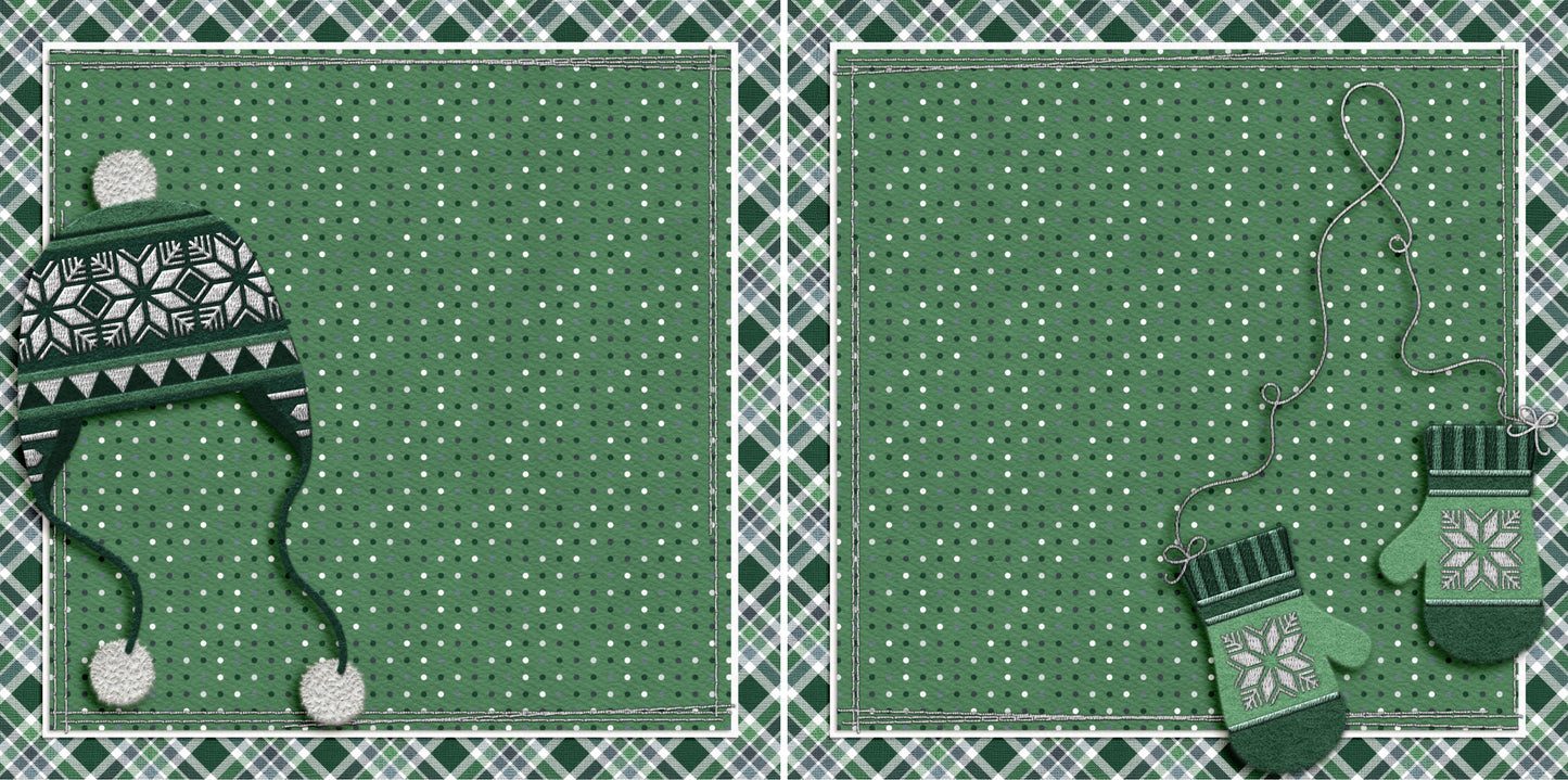 Bundled Up NPM - 3557 - EZscrapbooks Scrapbook Layouts Winter