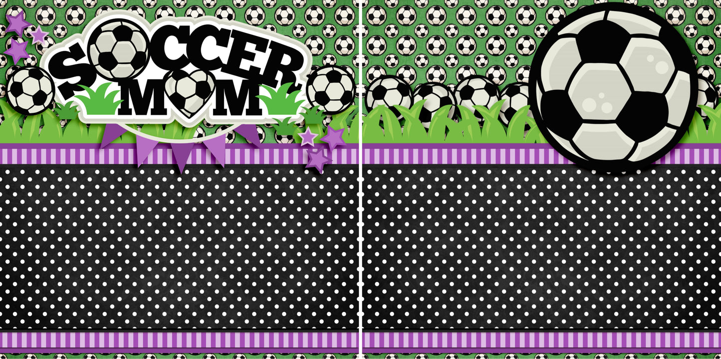 Soccer Mom Purple NPM - 3303 - EZscrapbooks Scrapbook Layouts soccer, Sports