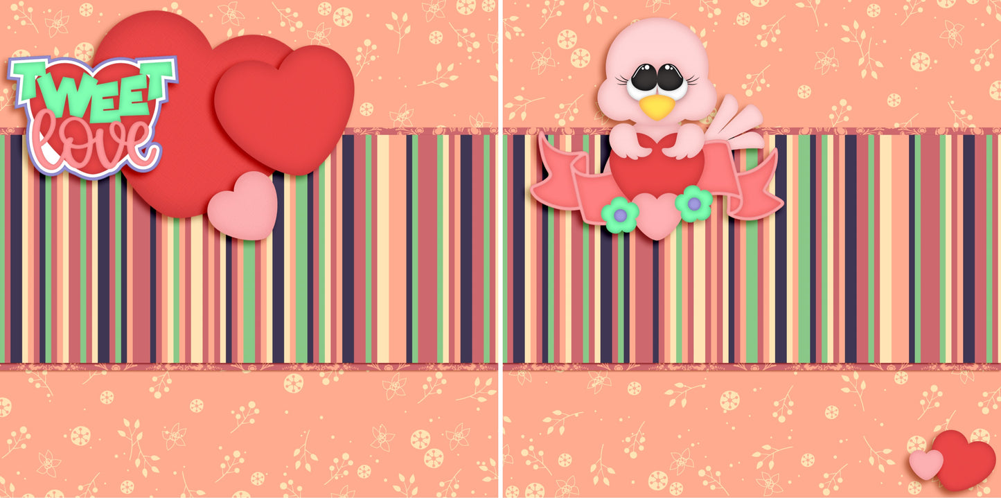 Tweet Love NPM - 3771 - EZscrapbooks Scrapbook Layouts Love - Valentine