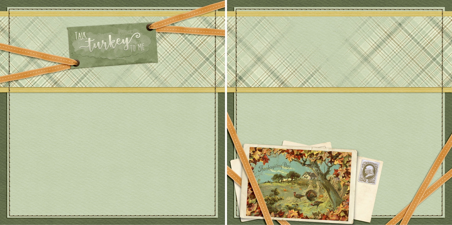 Talk Turkey to Me NPM - 4383 - EZscrapbooks Scrapbook Layouts Thanksgiving