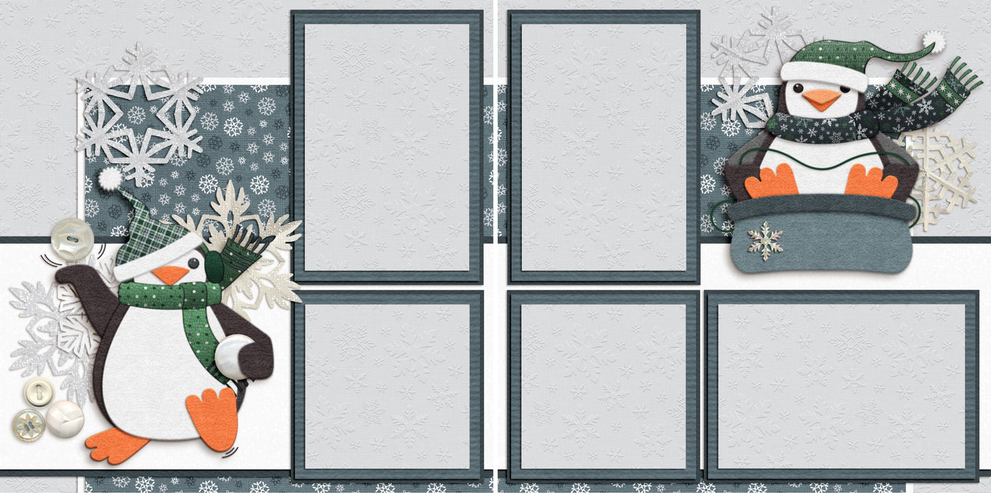 Snowed In - 3558 - EZscrapbooks Scrapbook Layouts Winter